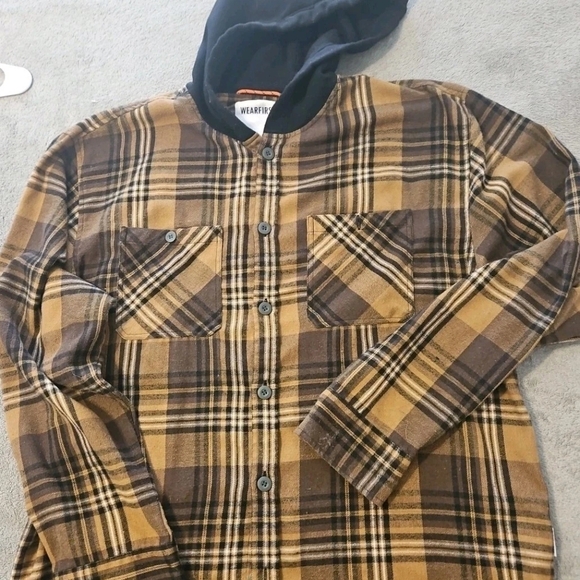 WearFirst Men’s XXL Striped Hoodie Retro Activewear BOHO Grunge Cottage Y2K[3E] - Picture 4 of 12